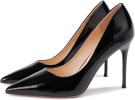 Stiletto Negro Cuero #5